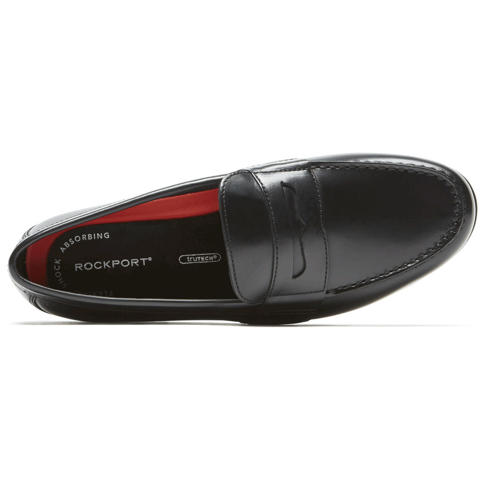 Rockport Loafers For Mens Black - Classic Lite 2 Penny - OU1504369